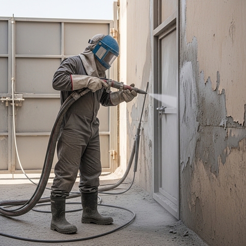 مقاول تقشير صبغ بالرمال بالجبيل