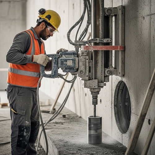 عمل فتحات في الخرسانة بالدمام